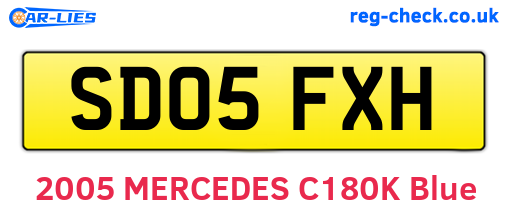 SD05FXH are the vehicle registration plates.