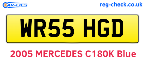 WR55HGD are the vehicle registration plates.