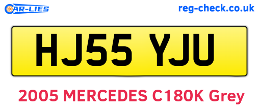 HJ55YJU are the vehicle registration plates.