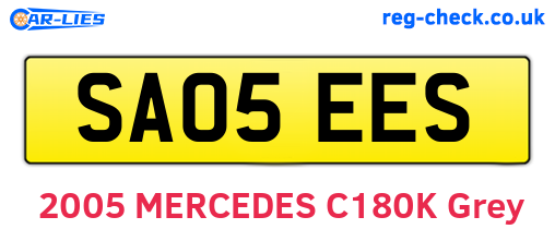 SA05EES are the vehicle registration plates.