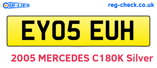 EY05EUH are the vehicle registration plates.