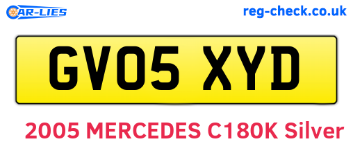 GV05XYD are the vehicle registration plates.