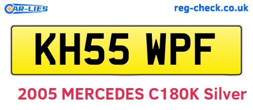 KH55WPF are the vehicle registration plates.