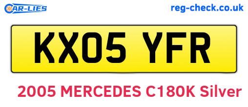 KX05YFR are the vehicle registration plates.