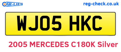 WJ05HKC are the vehicle registration plates.