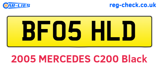 BF05HLD are the vehicle registration plates.