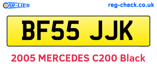 BF55JJK are the vehicle registration plates.