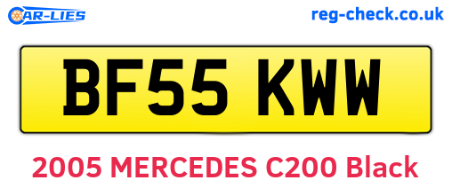 BF55KWW are the vehicle registration plates.