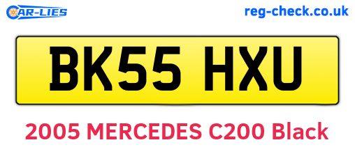 BK55HXU are the vehicle registration plates.