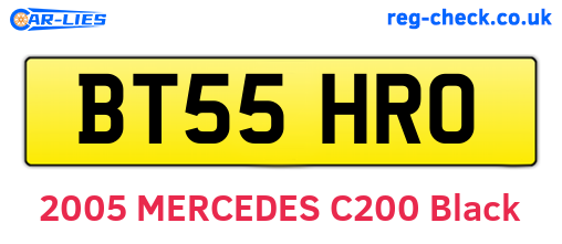 BT55HRO are the vehicle registration plates.