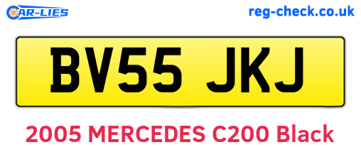 BV55JKJ are the vehicle registration plates.