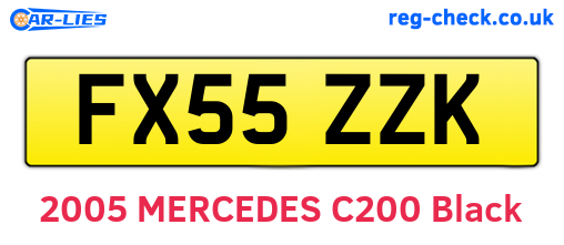 FX55ZZK are the vehicle registration plates.
