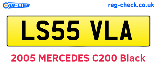 LS55VLA are the vehicle registration plates.