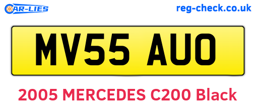 MV55AUO are the vehicle registration plates.