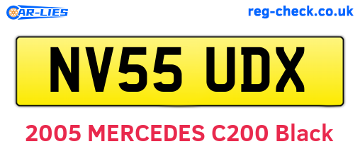 NV55UDX are the vehicle registration plates.
