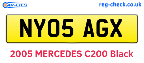 NY05AGX are the vehicle registration plates.