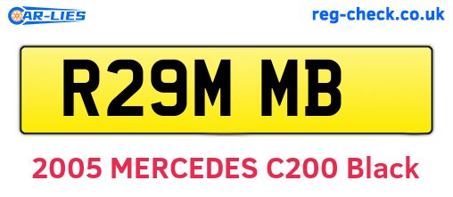 R29MMB are the vehicle registration plates.
