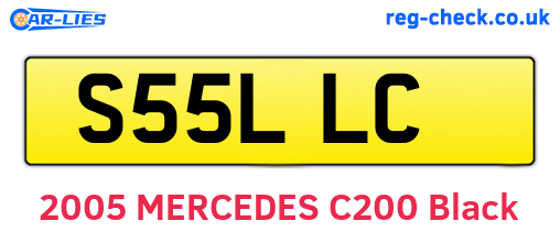 S55LLC are the vehicle registration plates.