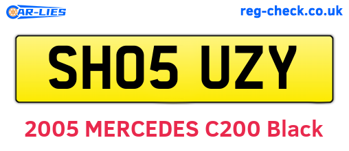 SH05UZY are the vehicle registration plates.