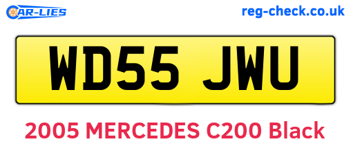 WD55JWU are the vehicle registration plates.