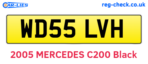 WD55LVH are the vehicle registration plates.