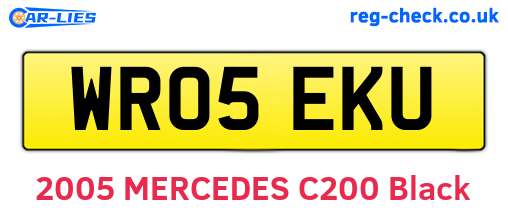 WR05EKU are the vehicle registration plates.