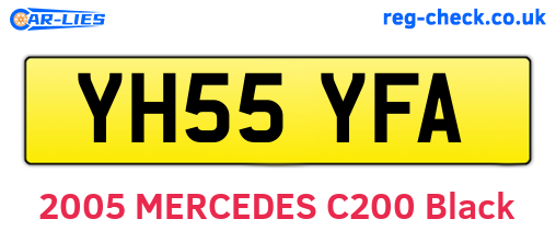 YH55YFA are the vehicle registration plates.