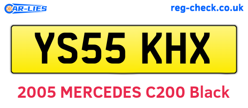 YS55KHX are the vehicle registration plates.