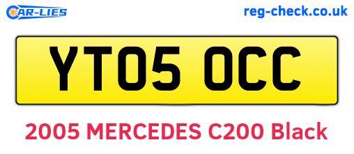 YT05OCC are the vehicle registration plates.