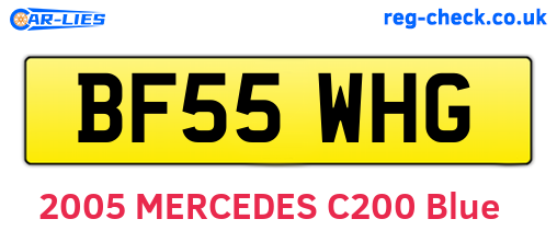 BF55WHG are the vehicle registration plates.