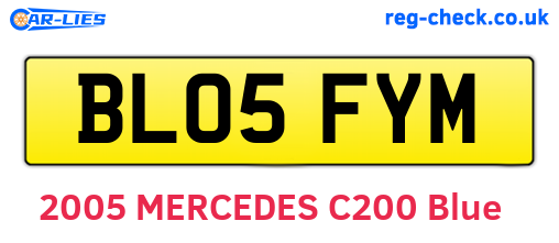 BL05FYM are the vehicle registration plates.