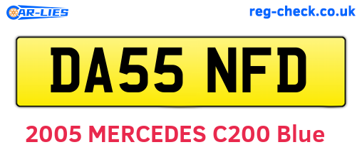 DA55NFD are the vehicle registration plates.