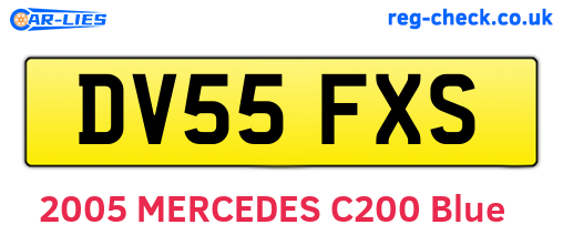 DV55FXS are the vehicle registration plates.