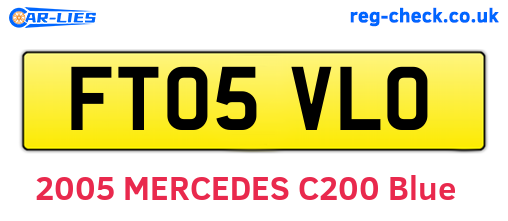 FT05VLO are the vehicle registration plates.