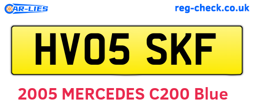 HV05SKF are the vehicle registration plates.