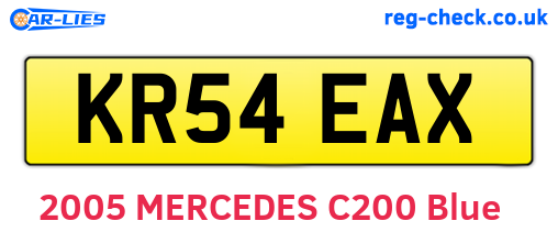 KR54EAX are the vehicle registration plates.