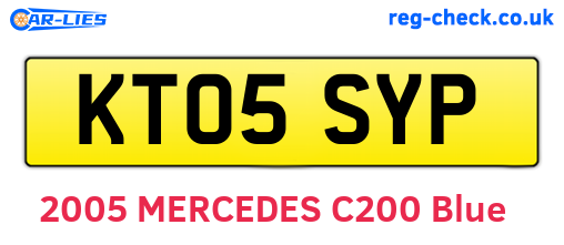 KT05SYP are the vehicle registration plates.