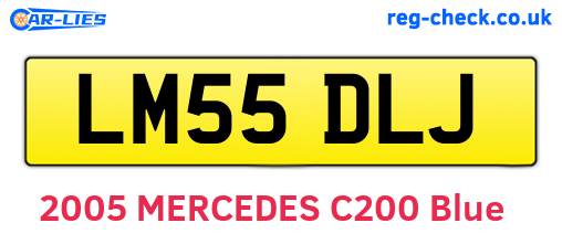 LM55DLJ are the vehicle registration plates.