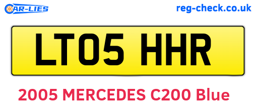 LT05HHR are the vehicle registration plates.