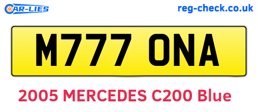 M777ONA are the vehicle registration plates.