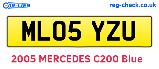 ML05YZU are the vehicle registration plates.