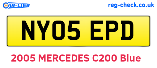 NY05EPD are the vehicle registration plates.