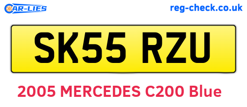 SK55RZU are the vehicle registration plates.