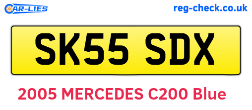 SK55SDX are the vehicle registration plates.
