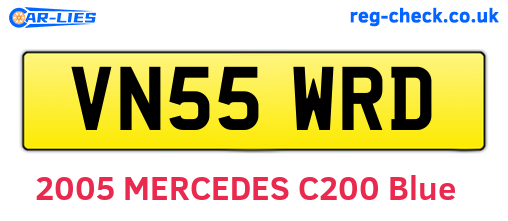 VN55WRD are the vehicle registration plates.