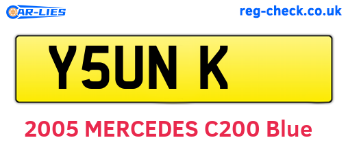 Y5UNK are the vehicle registration plates.