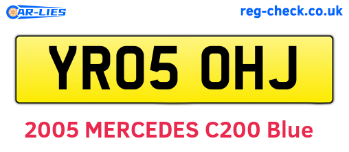 YR05OHJ are the vehicle registration plates.
