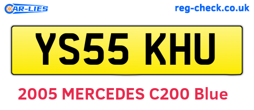 YS55KHU are the vehicle registration plates.