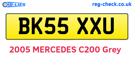 BK55XXU are the vehicle registration plates.