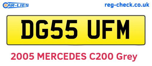 DG55UFM are the vehicle registration plates.